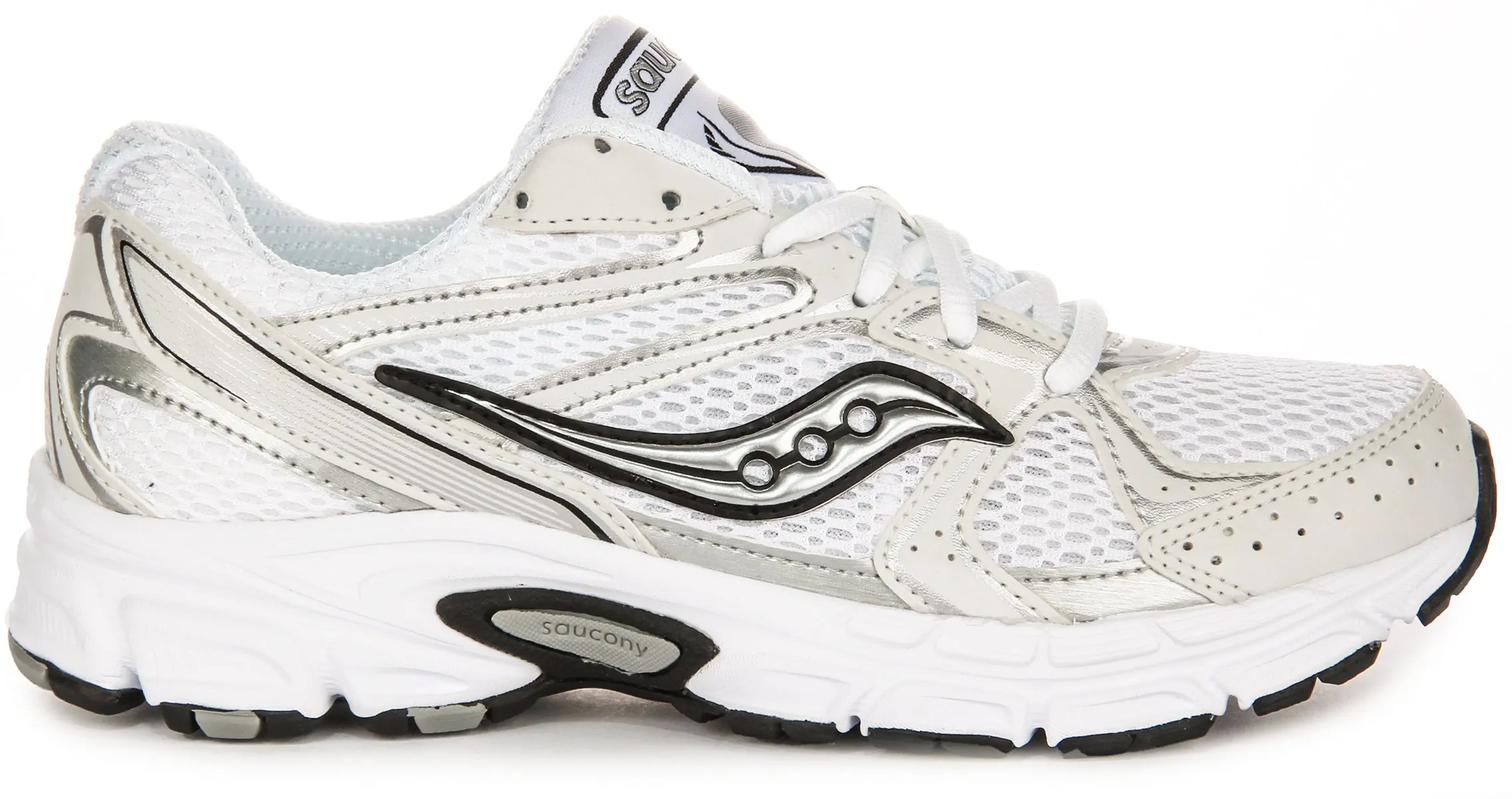 Sole Shield Saucony G Ride Millennium In White Silver