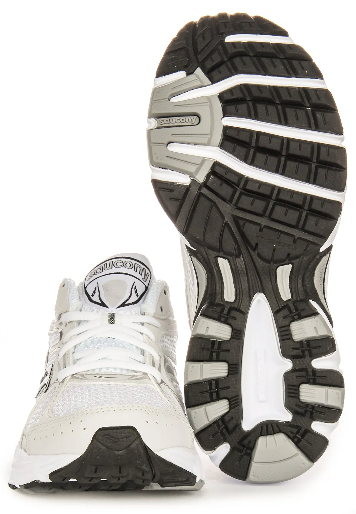 Sole Shield Saucony G Ride Millennium In White Silver