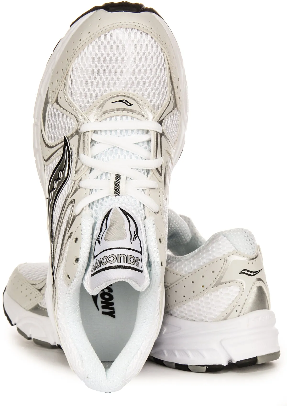 Sole Shield Saucony G Ride Millennium In White Silver