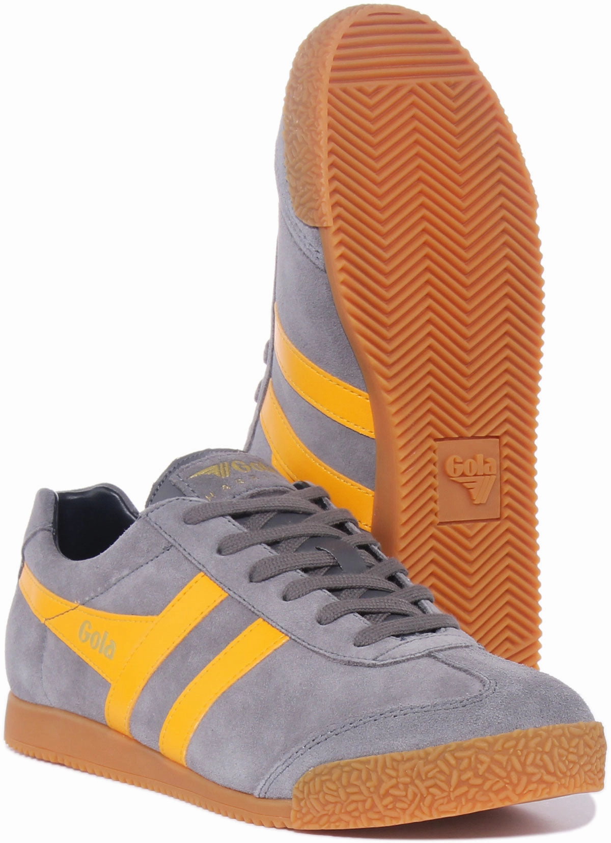 Sole Focus Gola Classics Harrier In Grey Yellow For Men