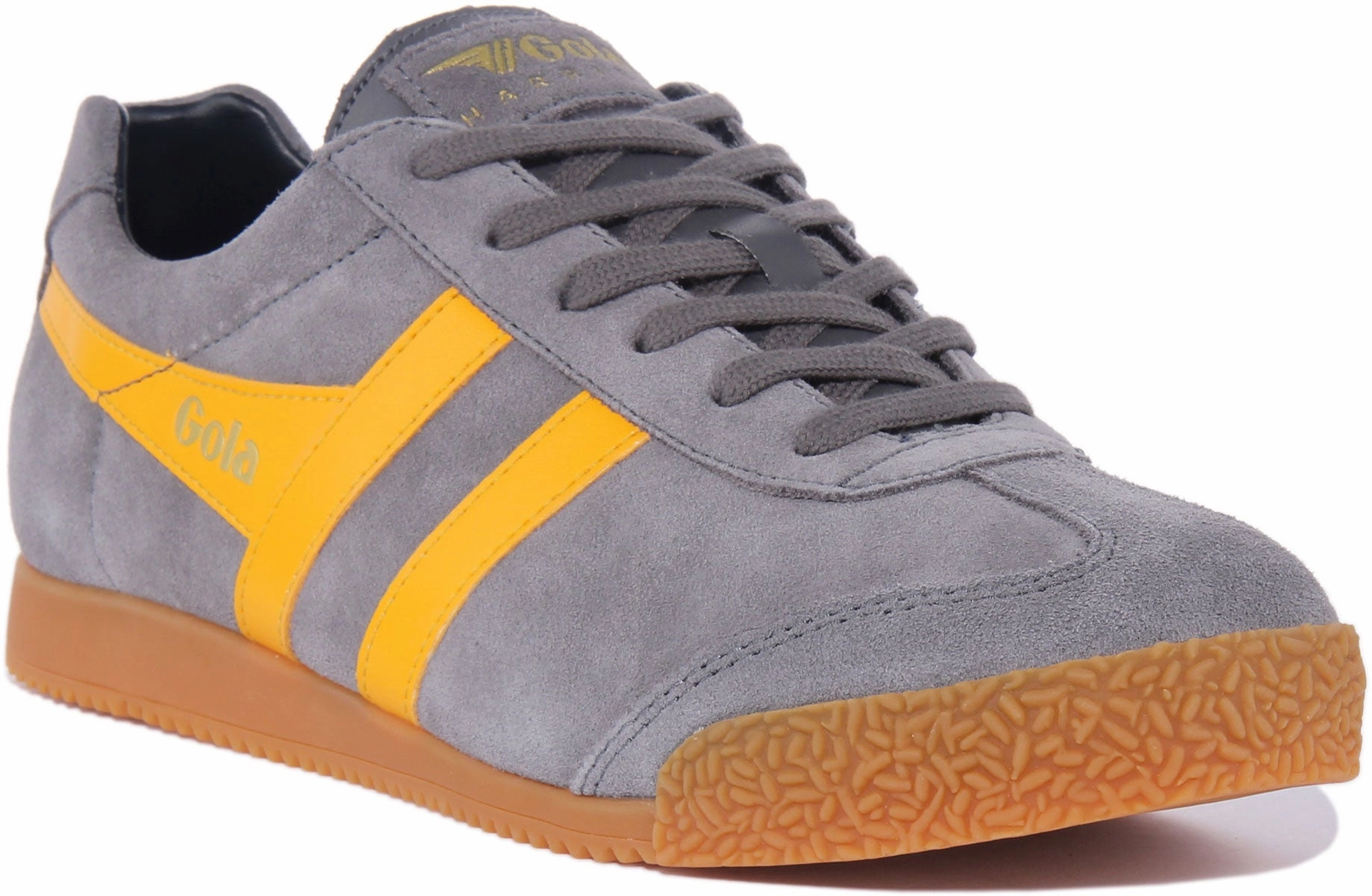 Stable base aids in strength training and balance drills Gola Classics Harrier In Grey Yellow For Men