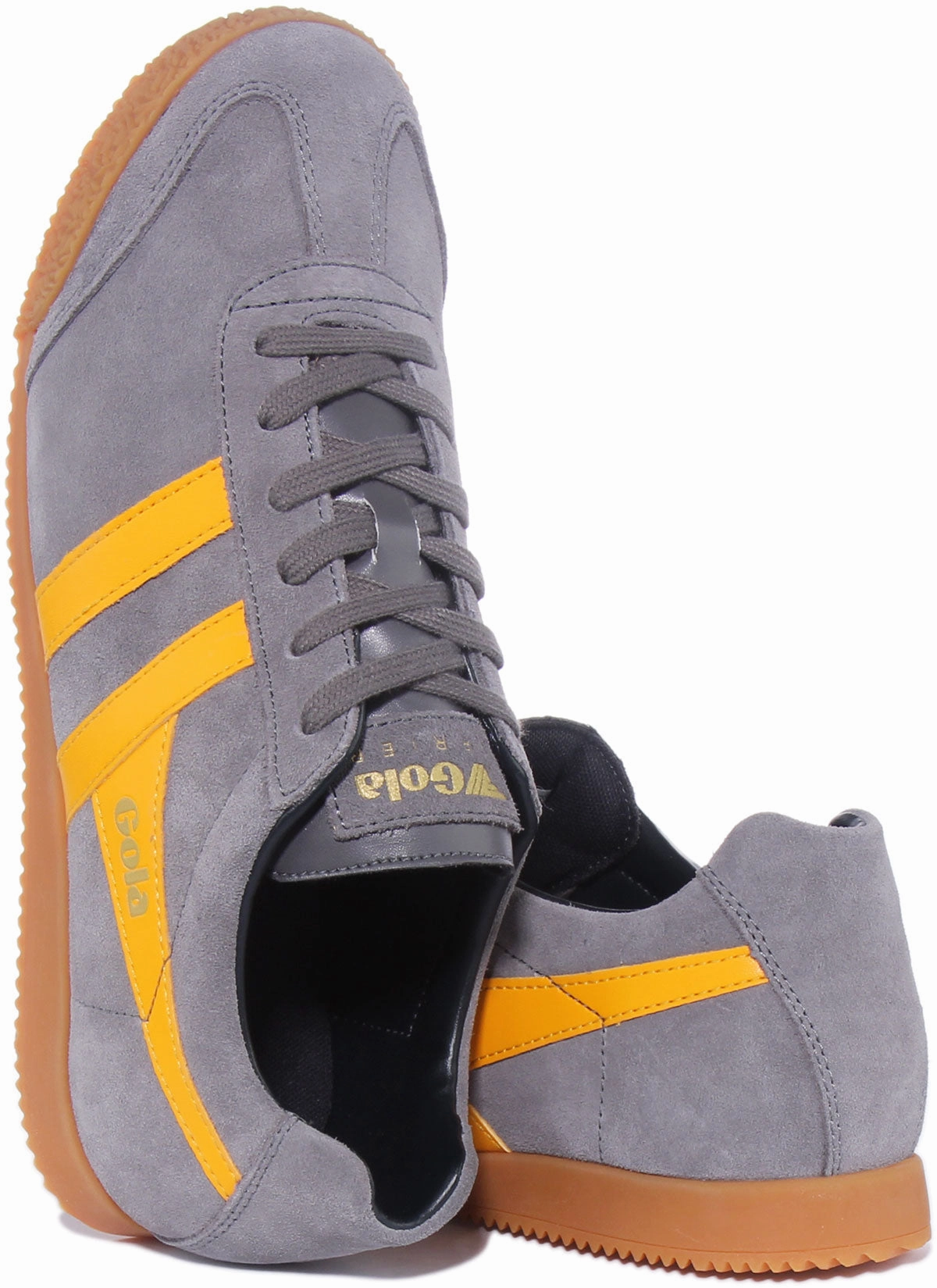 Sole Focus Gola Classics Harrier In Grey Yellow For Men