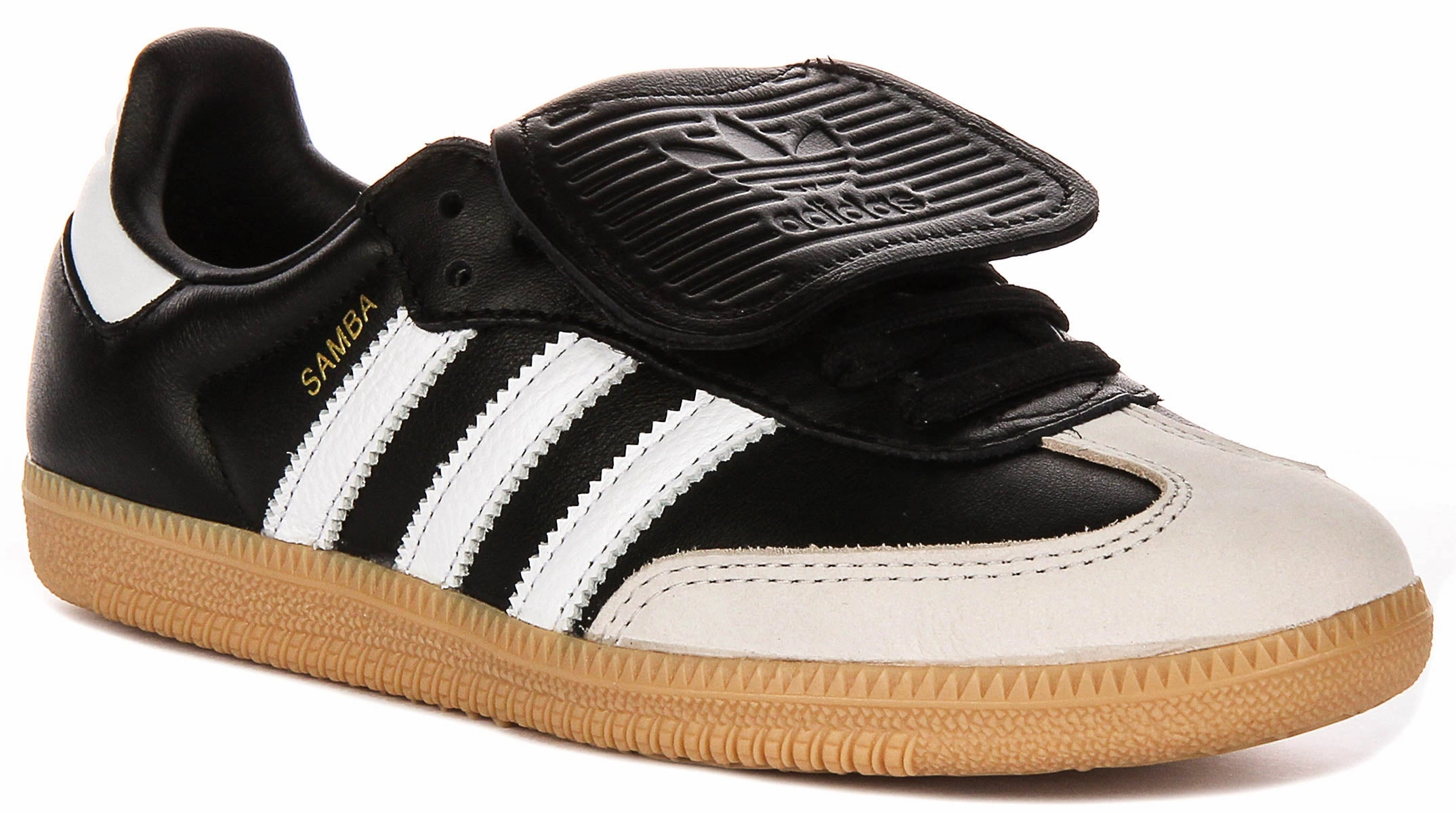 Adidas Samba LT W In Black White For Women running in a chairlift area shoes buckle closure shoes