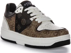 Durable Guess Ancie Dual Trainers In Brown White For Women