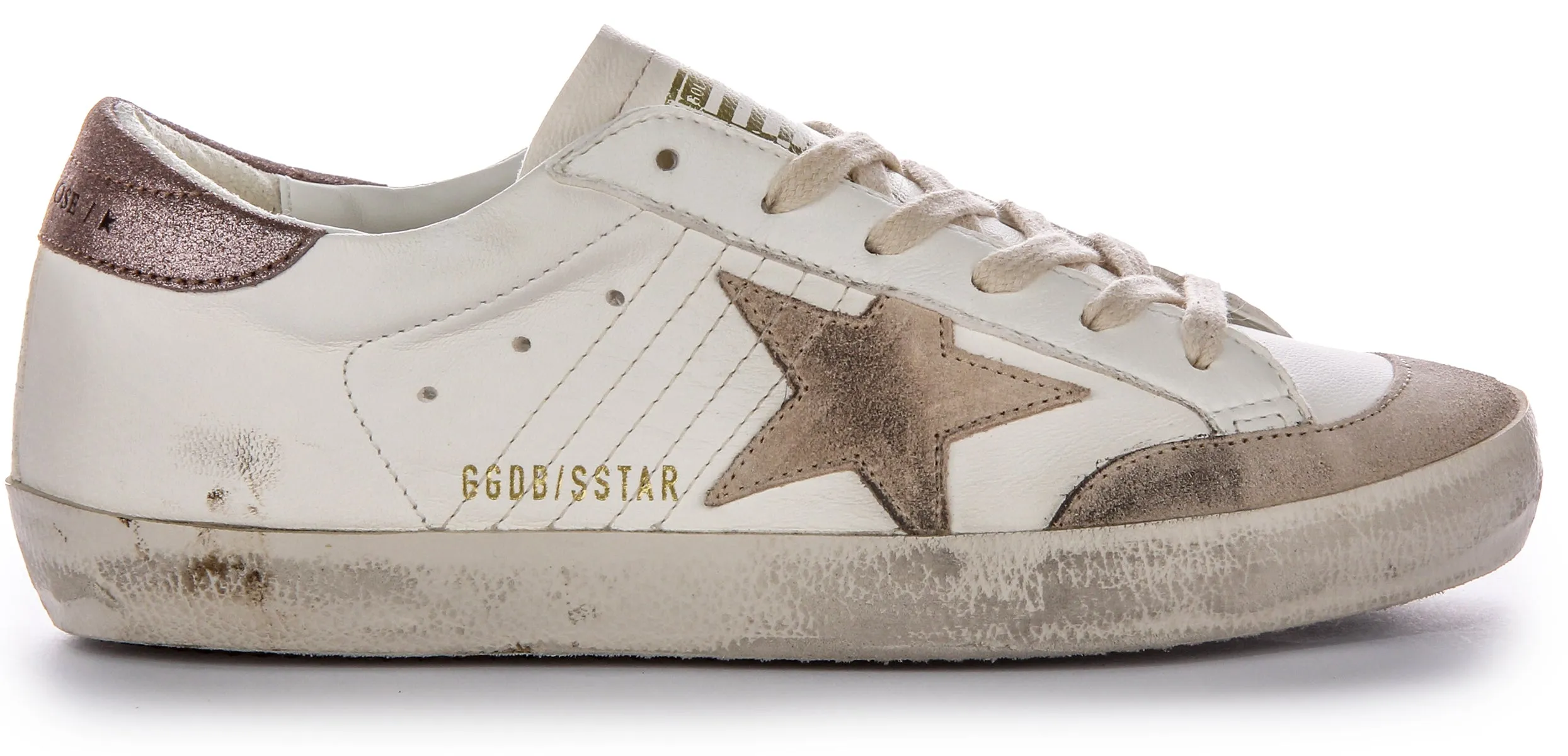 Speed Support Golden Goose Super Star Pens In White Beige For Women