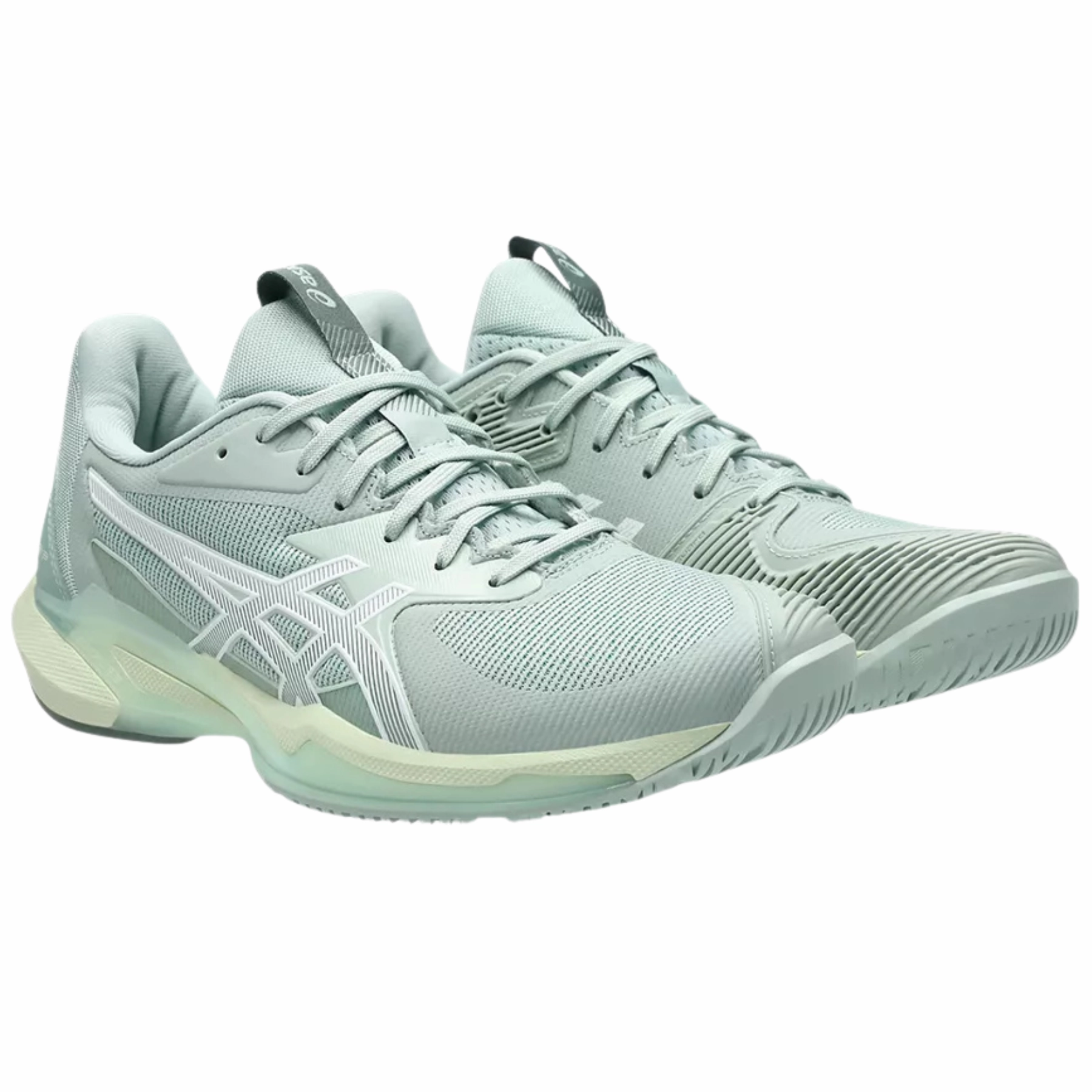 Speed - Enhanced Asics Solution Speed FF 3 Hard Court Womens Tennis Shoes - Lichen Rock/White