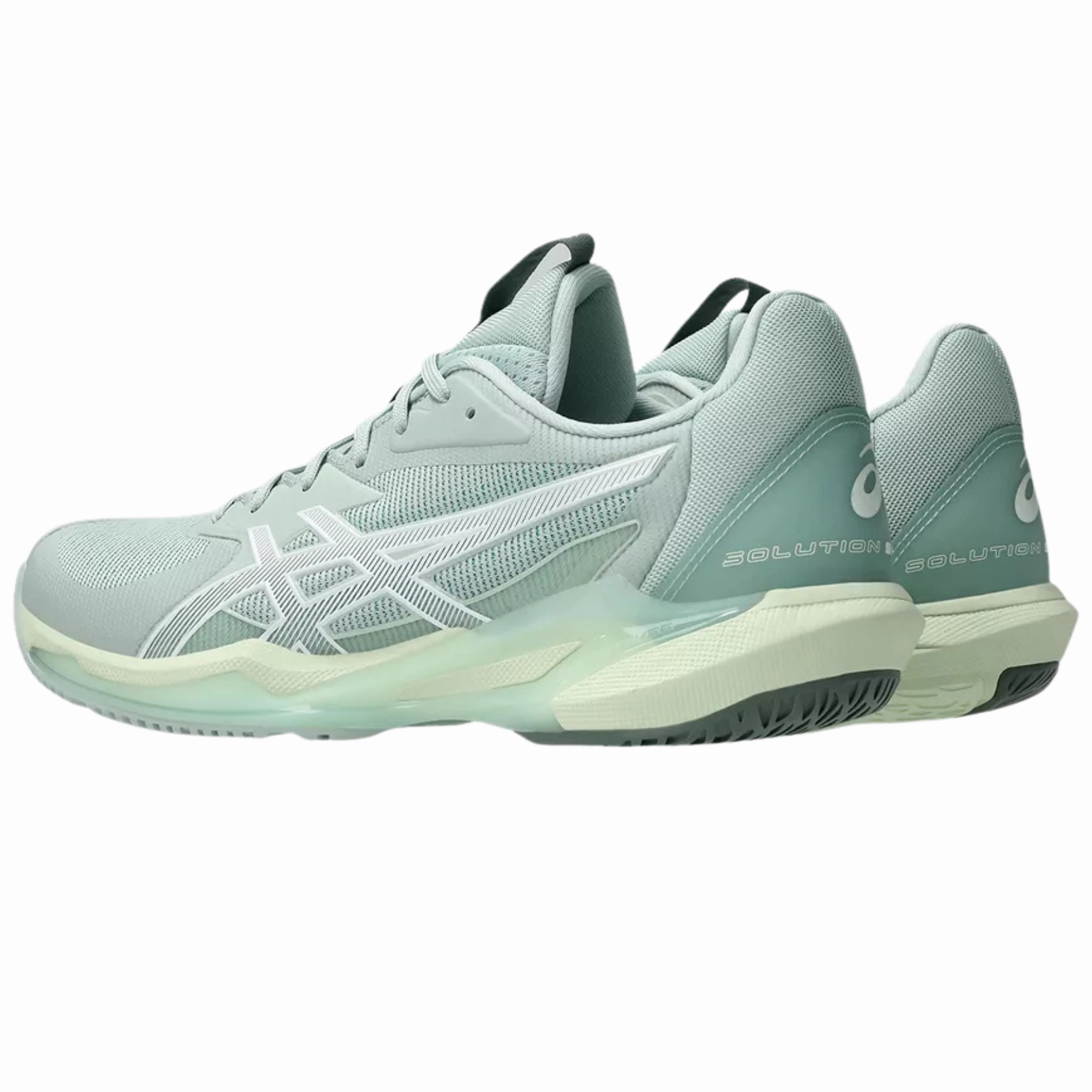 Speed - Enhanced Asics Solution Speed FF 3 Hard Court Womens Tennis Shoes - Lichen Rock/White