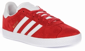 Adidas Gazelle In Red White For Youth running in the cold shoes moderate