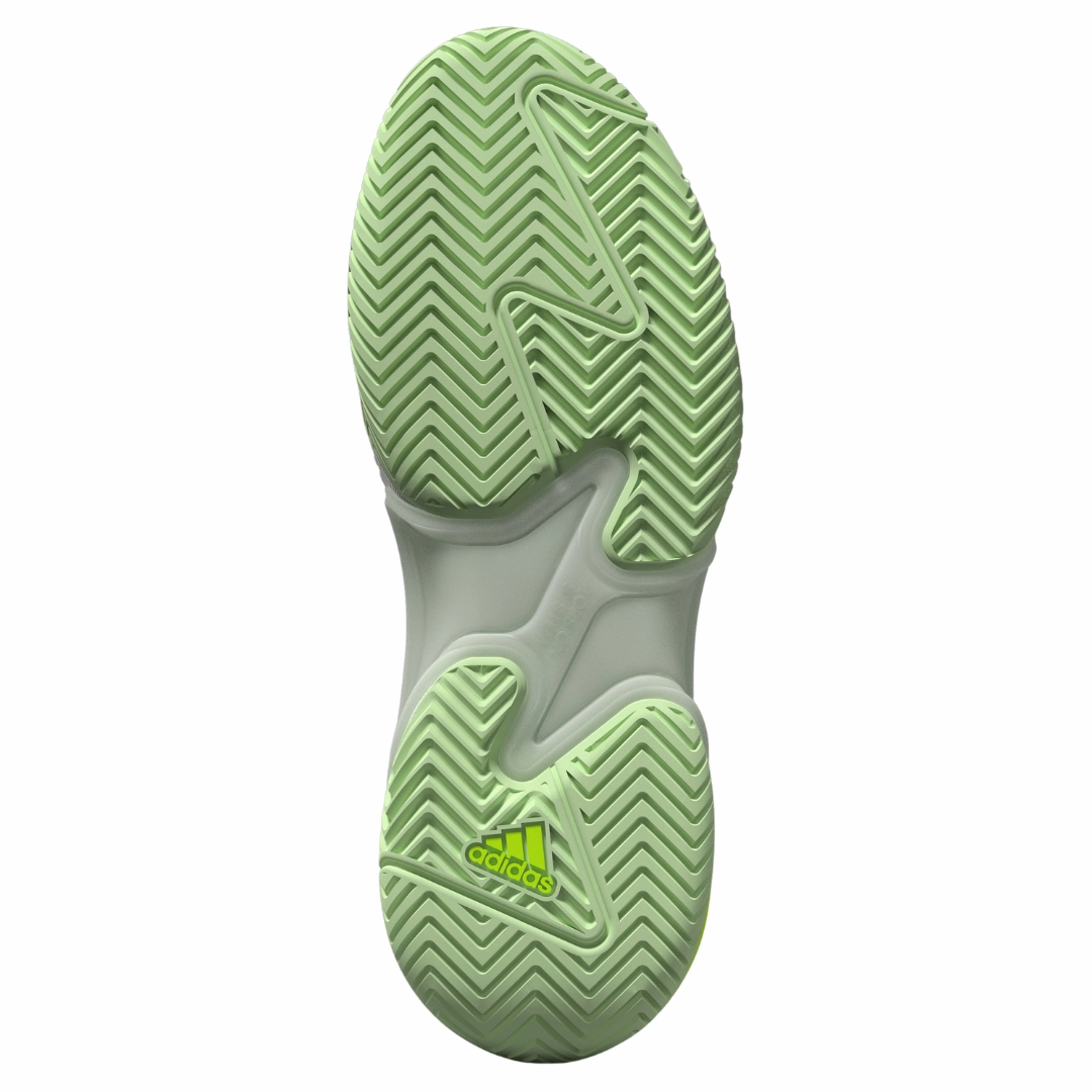 Speed Performance Adidas Barricade 13 Mens Tennis Shoes - White/Black/Green