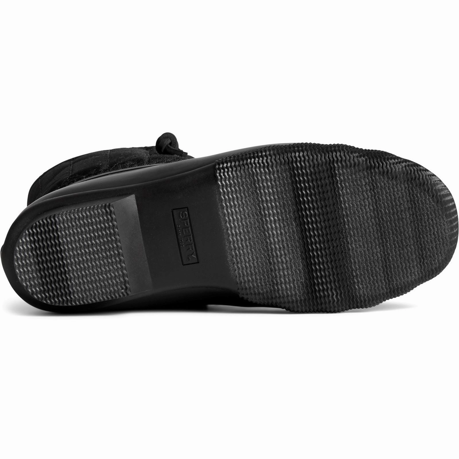 Sperry Saltwater SeaCycled RPET Synthetic Black Wellington Boots Wet Walk Step