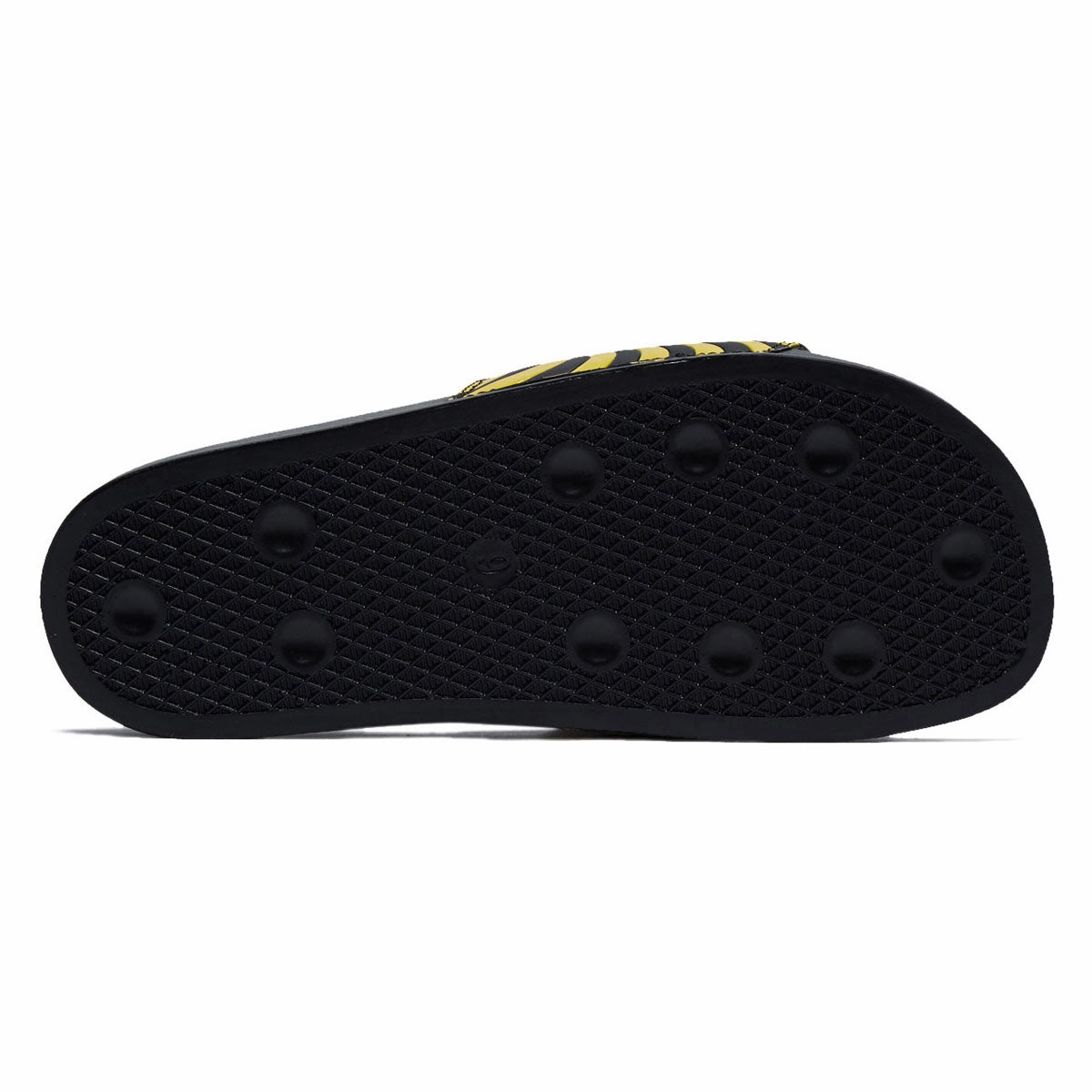 Spitfire Bighead Swirl Slide Sandals - Black/Yellow Flexible Comfort