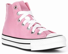 Converse All Star EVA Lift A08468C In Pink For Junior Family Fit Friend Jog