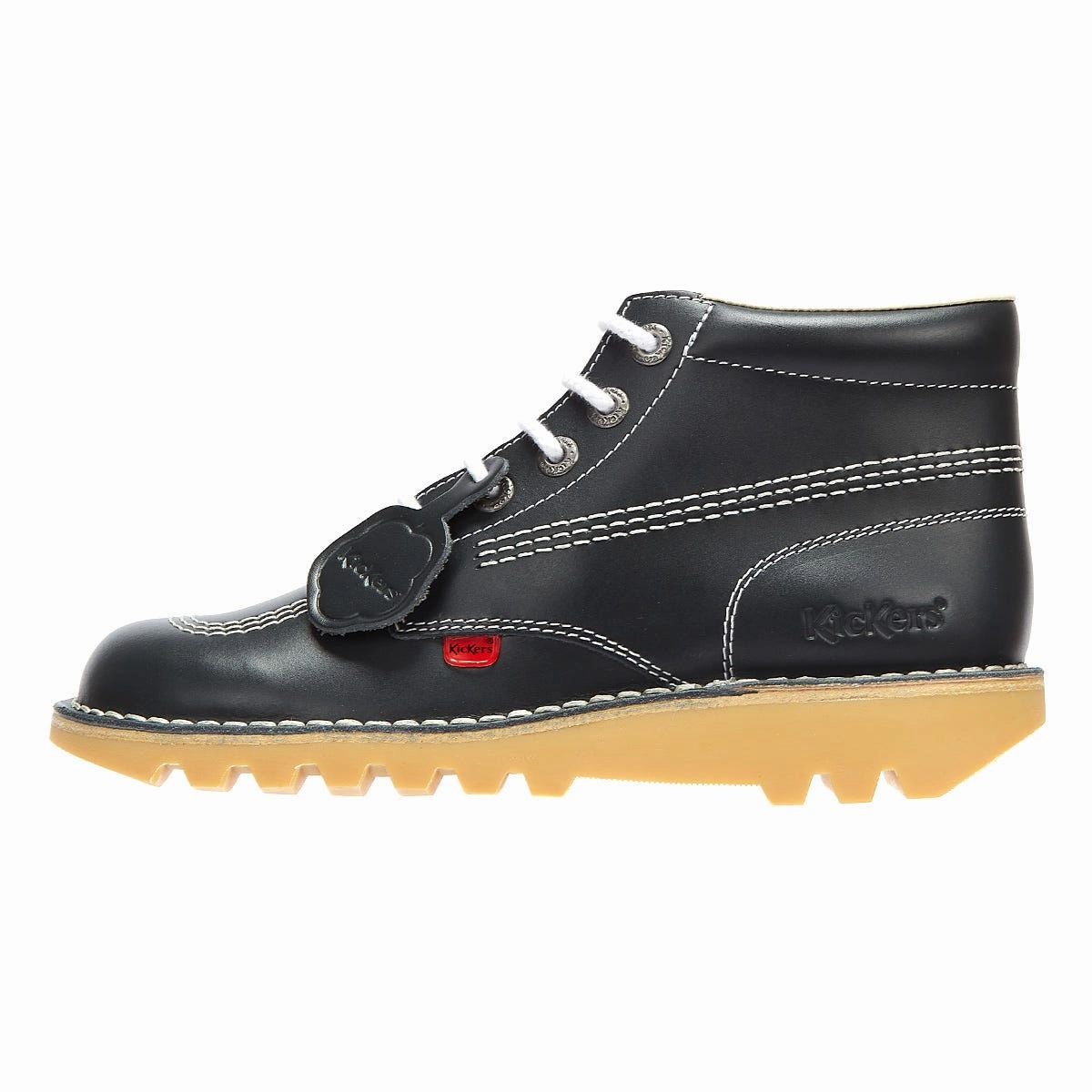 Sporty Vibes Kickers Mens Kick Hi Core Navy/Natural Leather Boots