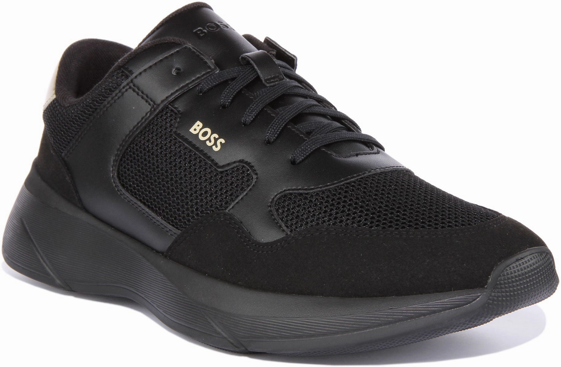 Professional Gear Laces stay secure through repeated motion and impact Boss Dean Runner Memx In Black Gold For Men