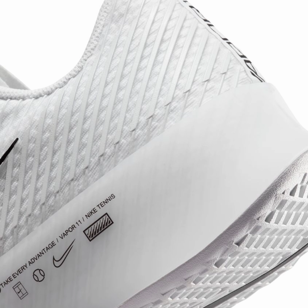 Stability frame Nike Court Air Zoom Vapor 11 Men's Hard Court Tennis Shoes -  White/Black-Summit White