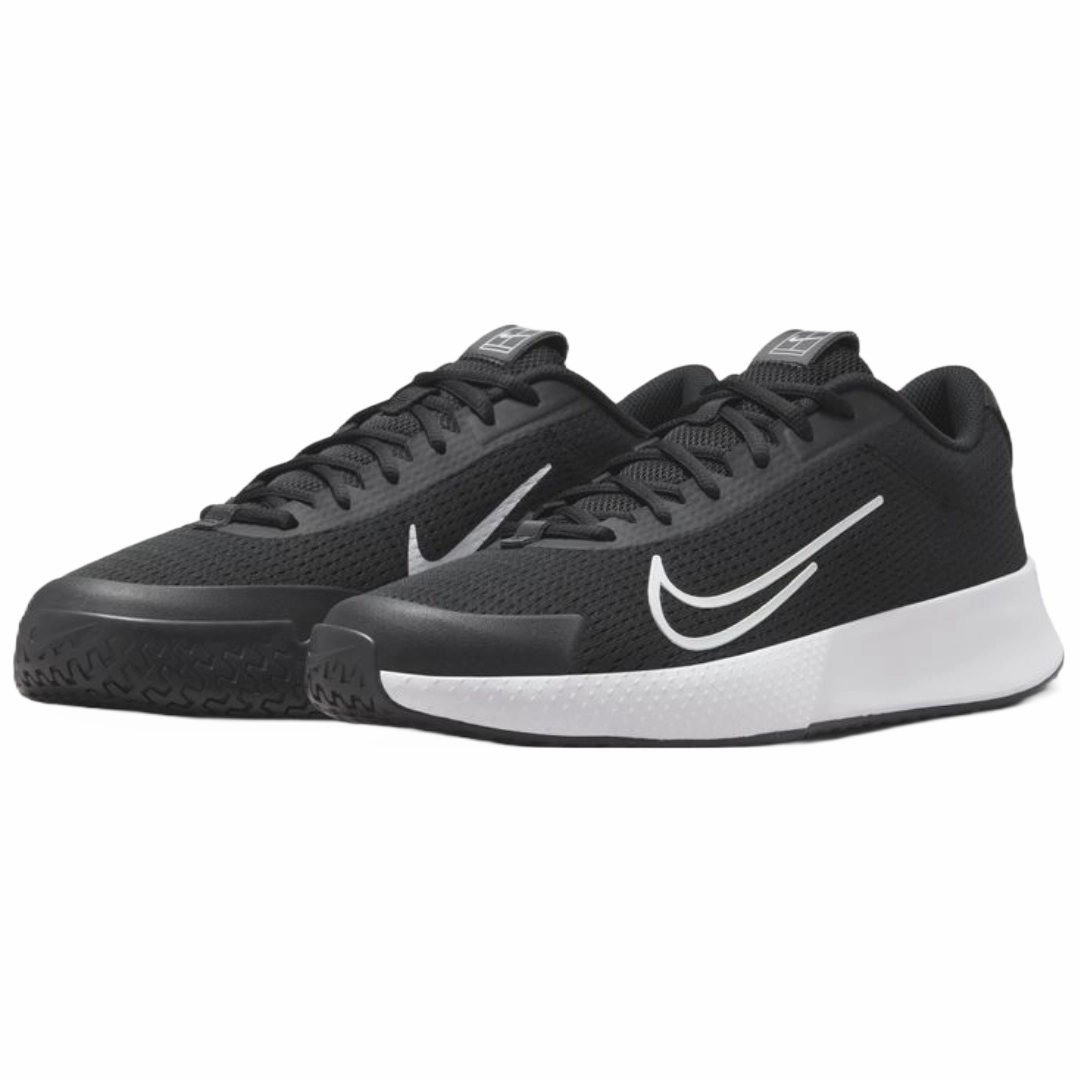 Stability Shift Nike Court Vapor Lite 2 Black/White Men's Hard Court Tennis Shoes