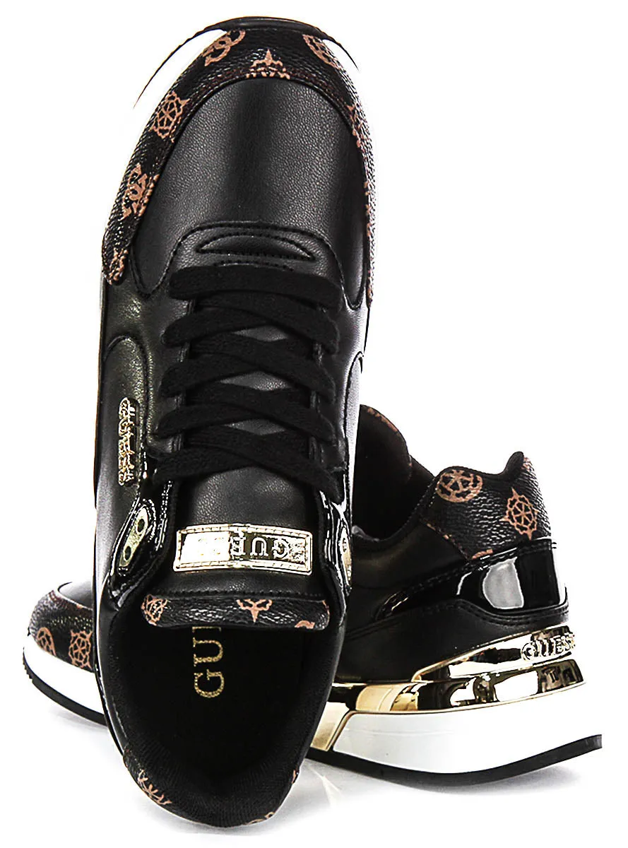 Stable Cushion Guess Moxea Sneaker In Black Brown For Women