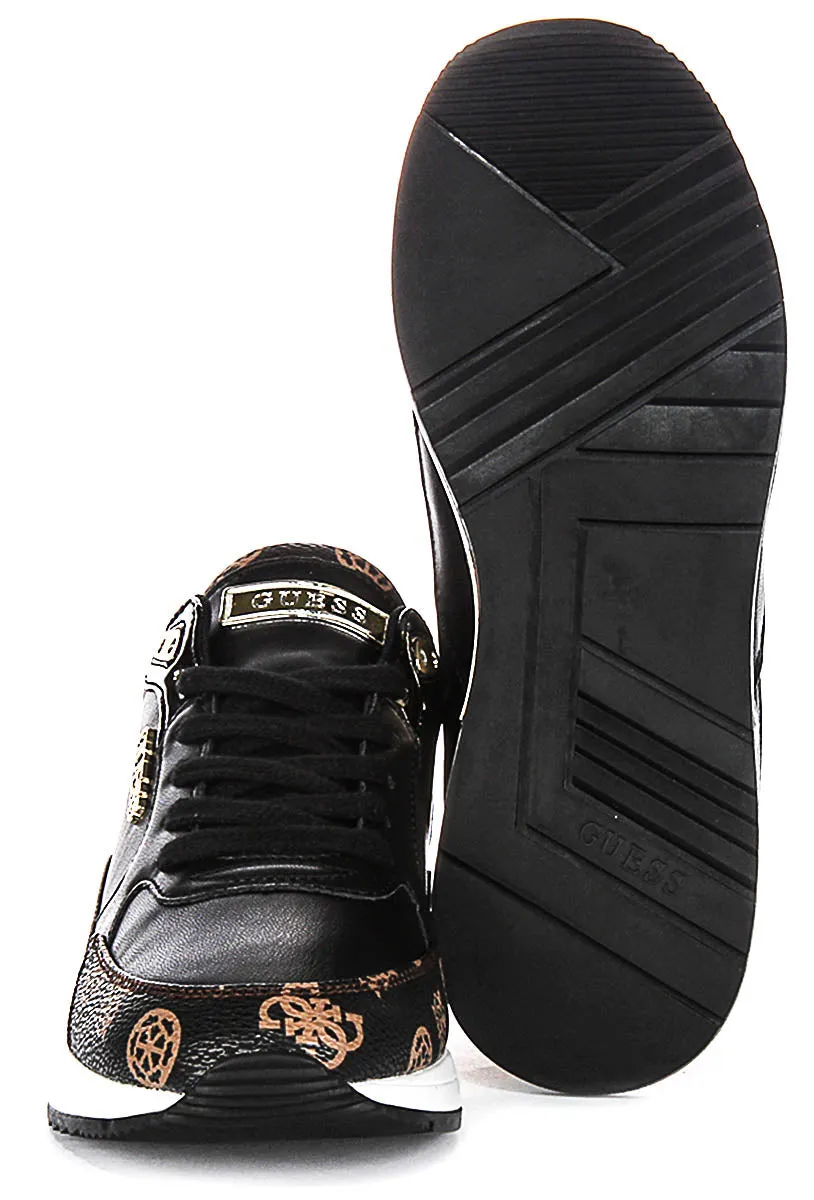 Stable Cushion Guess Moxea Sneaker In Black Brown For Women