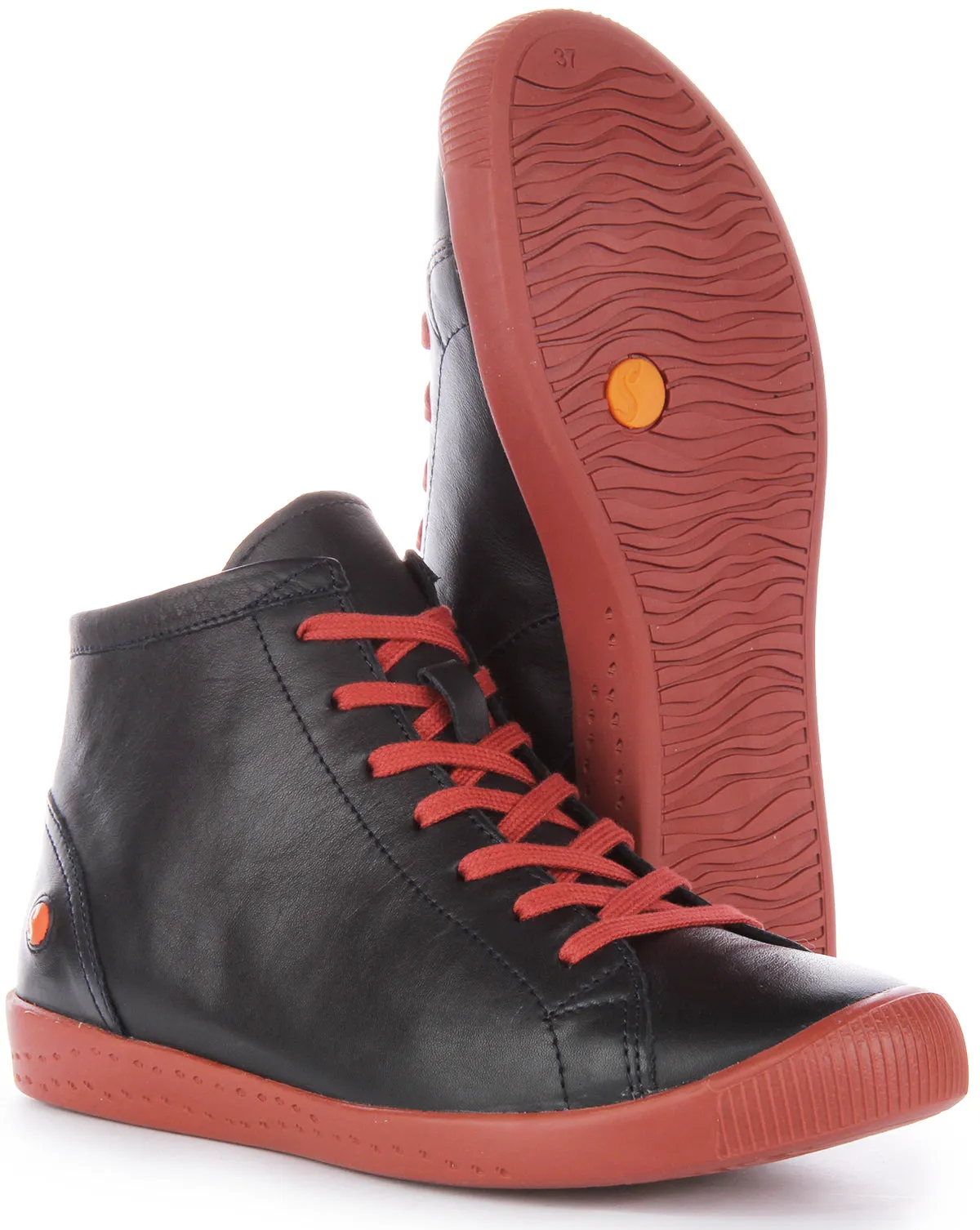 Stable Feel Softinos Ibbi653 Supple In Navy Red For Women