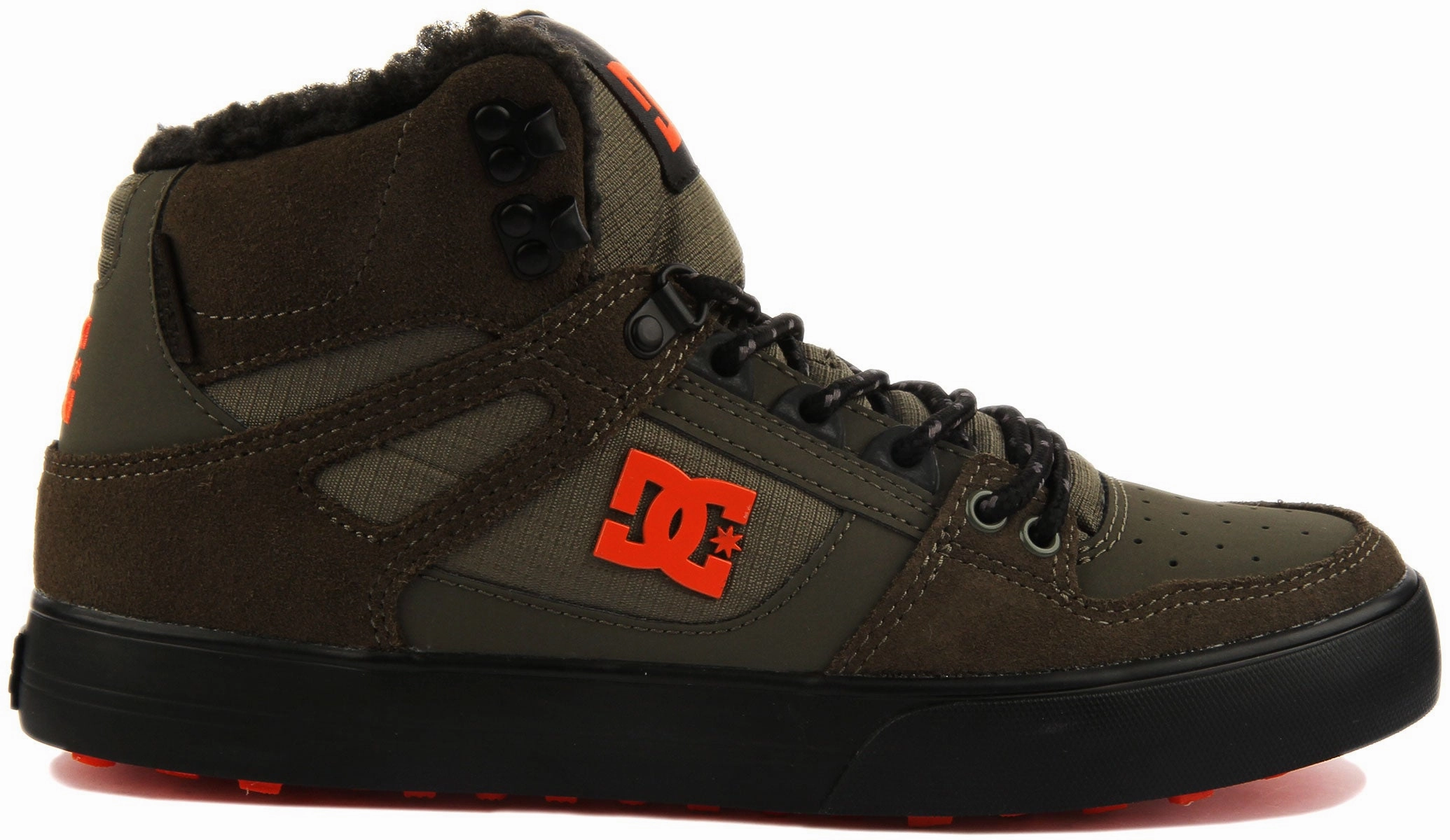 Stable base Dc Shoes Pure Hi Top Wc In Olive For Men