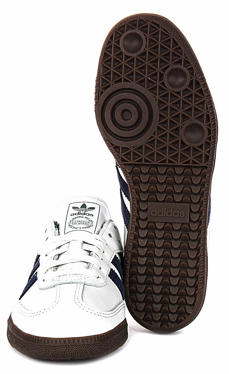 Stable Footwear Adidas Samba OG In White Navy Green for Women