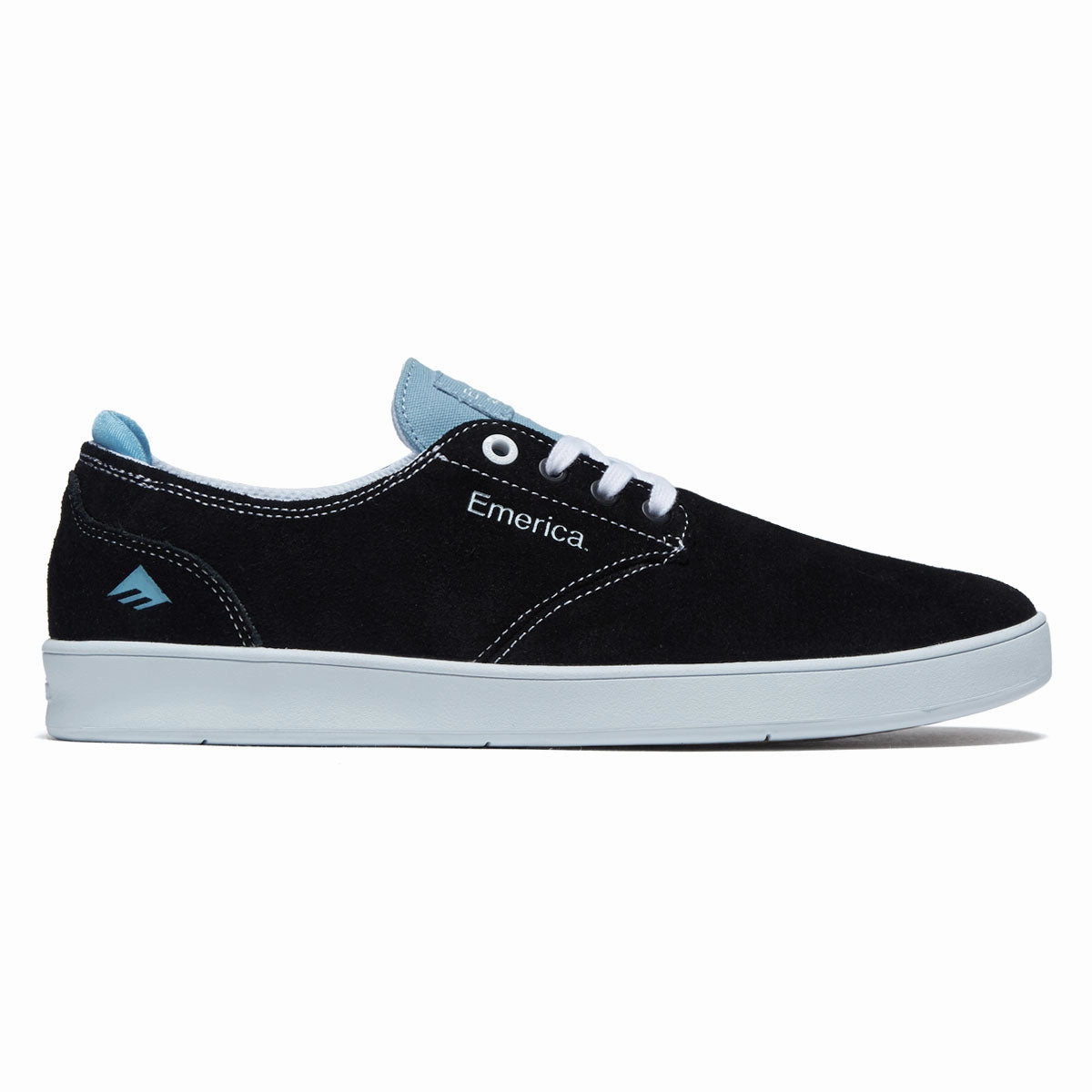 Emerica Romero Laced Shoes - Black/Light Blue Quick Rotation All Action
