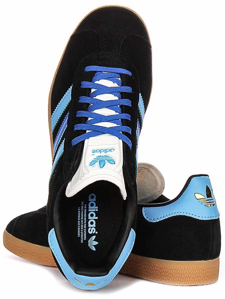 Stable Structure Integrity Adidas Gazelle W In Black Blue For Women