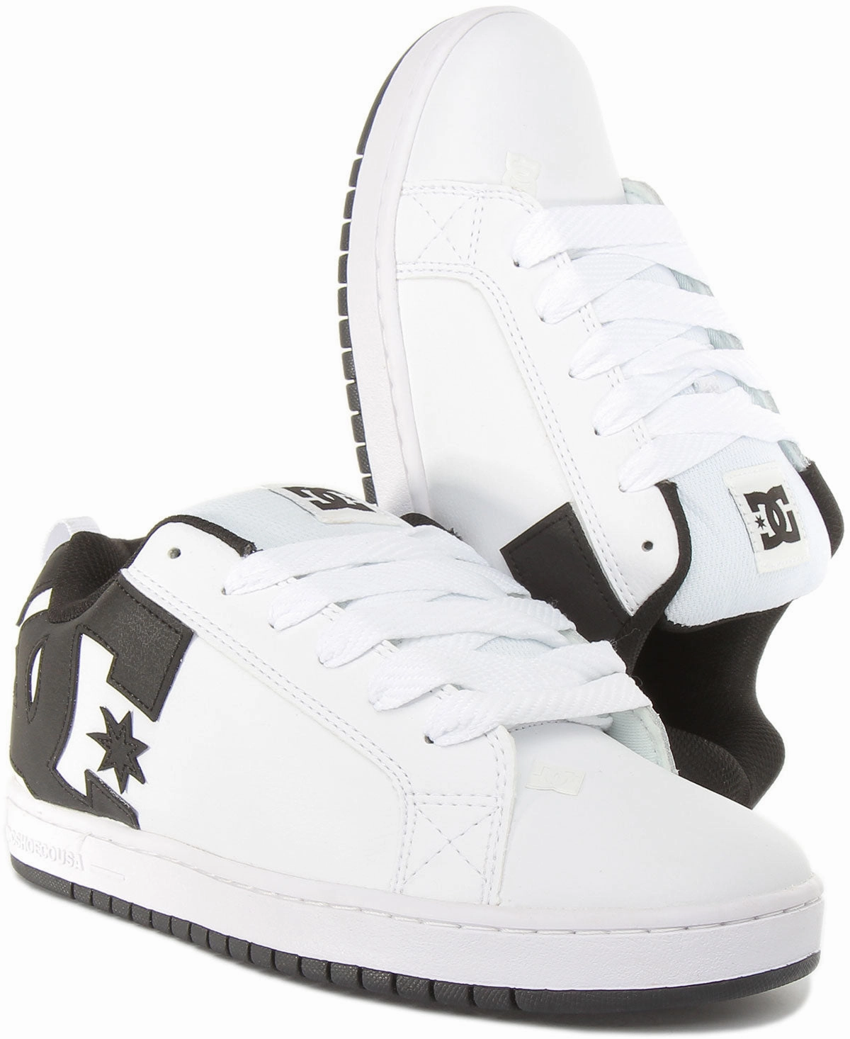 Stable Track Dc Shoes Court Graffik In White Black For Men
