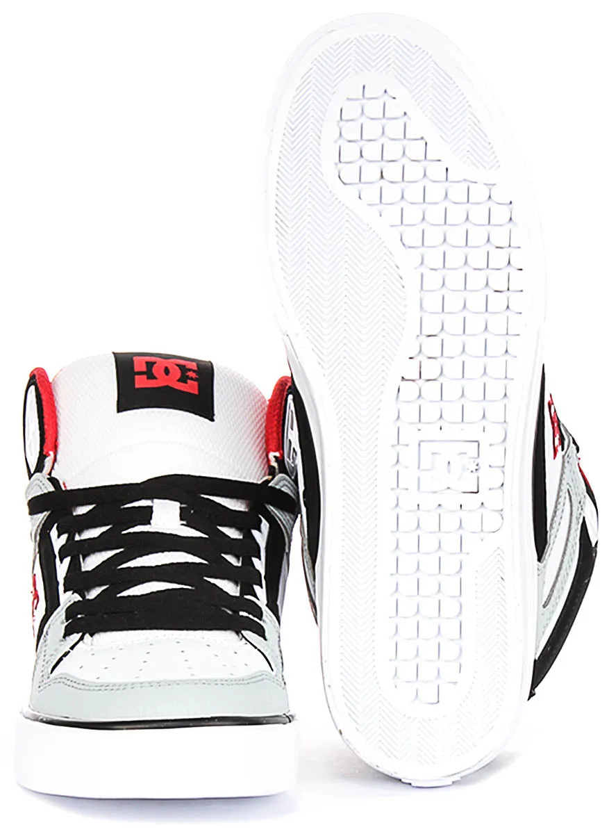 Step Boost Dc Shoes Pure Hightop Wc In Wht Blk Red For Men