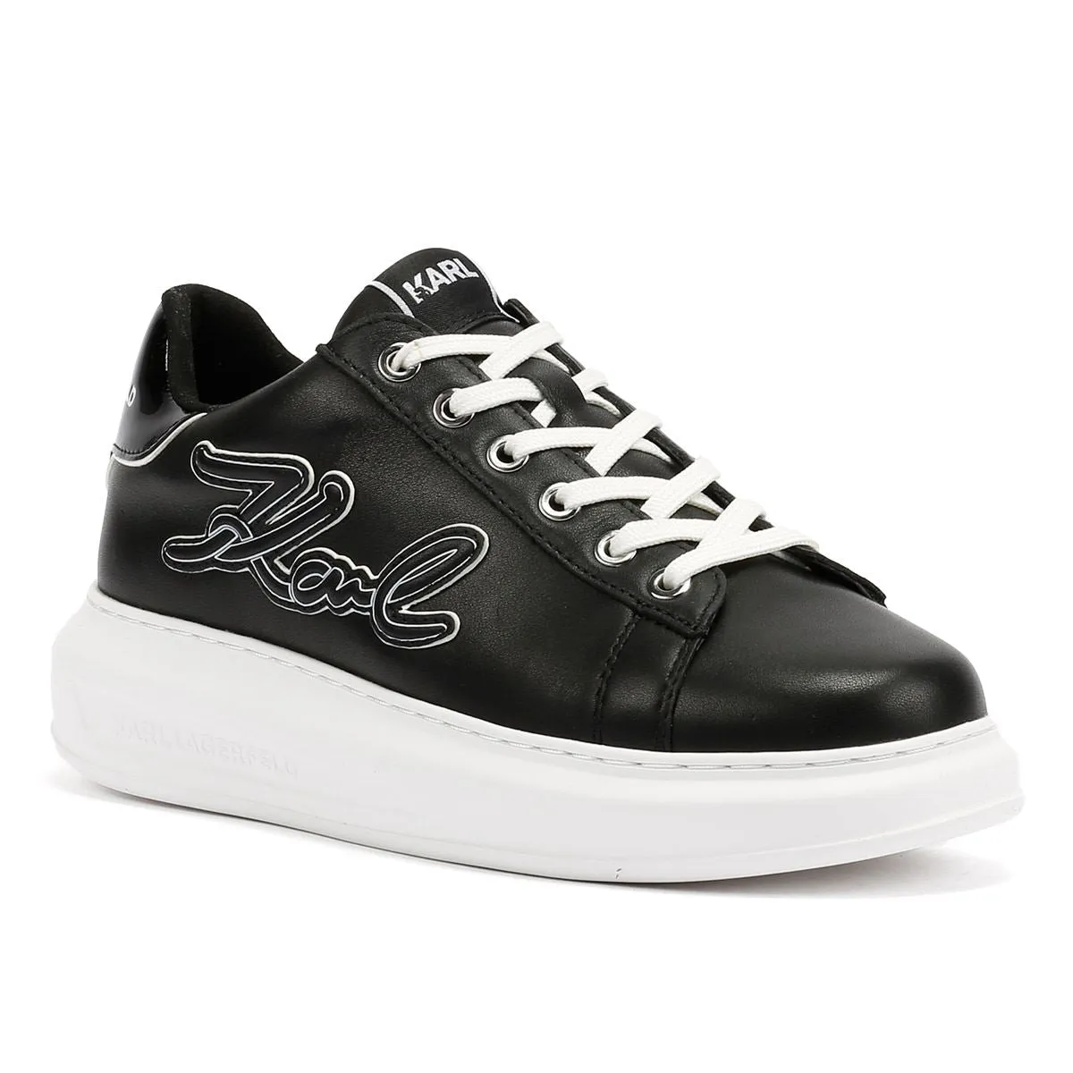 Step Support Karl Lagerfeld Kapri Signia Emboss Lo Lace Leather Women's Black Trainers