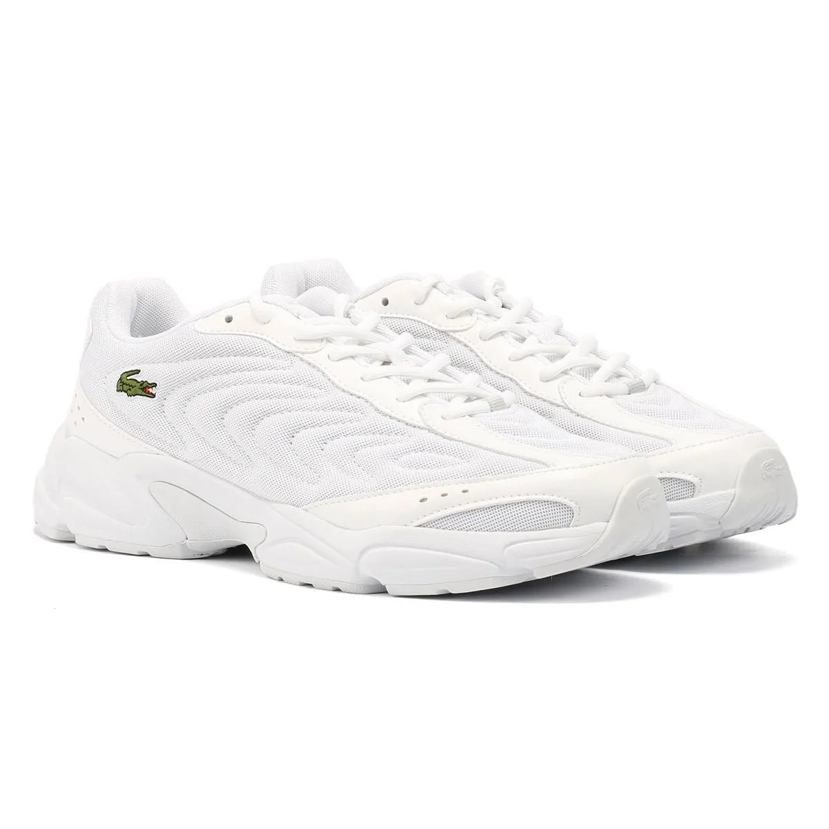 Lacoste Storm 96 2K Lite Men's White Trainers Shock-absorbing heel zones ease repetitive landings