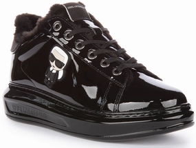 Indoor Ready Karl Lagerfeld Kapri Ikon In Black Patent For Women