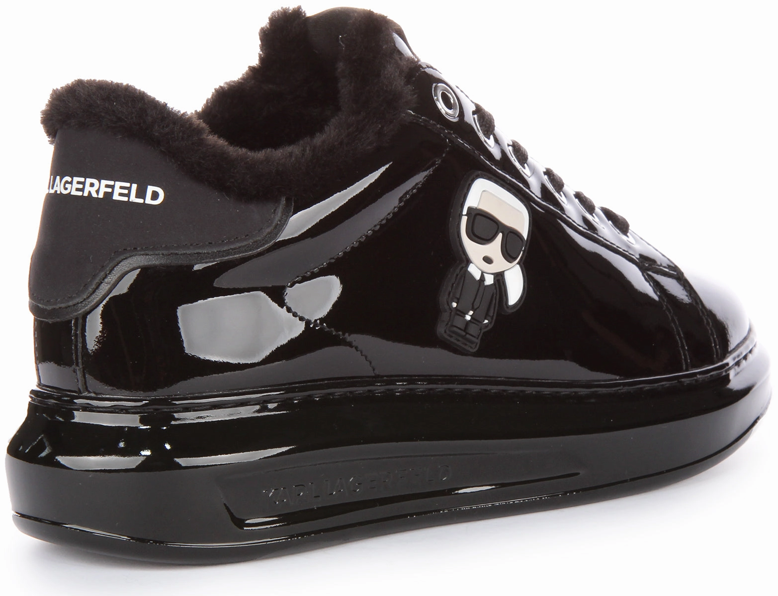 Step Support Karl Lagerfeld Kapri Ikon In Black Patent For Women