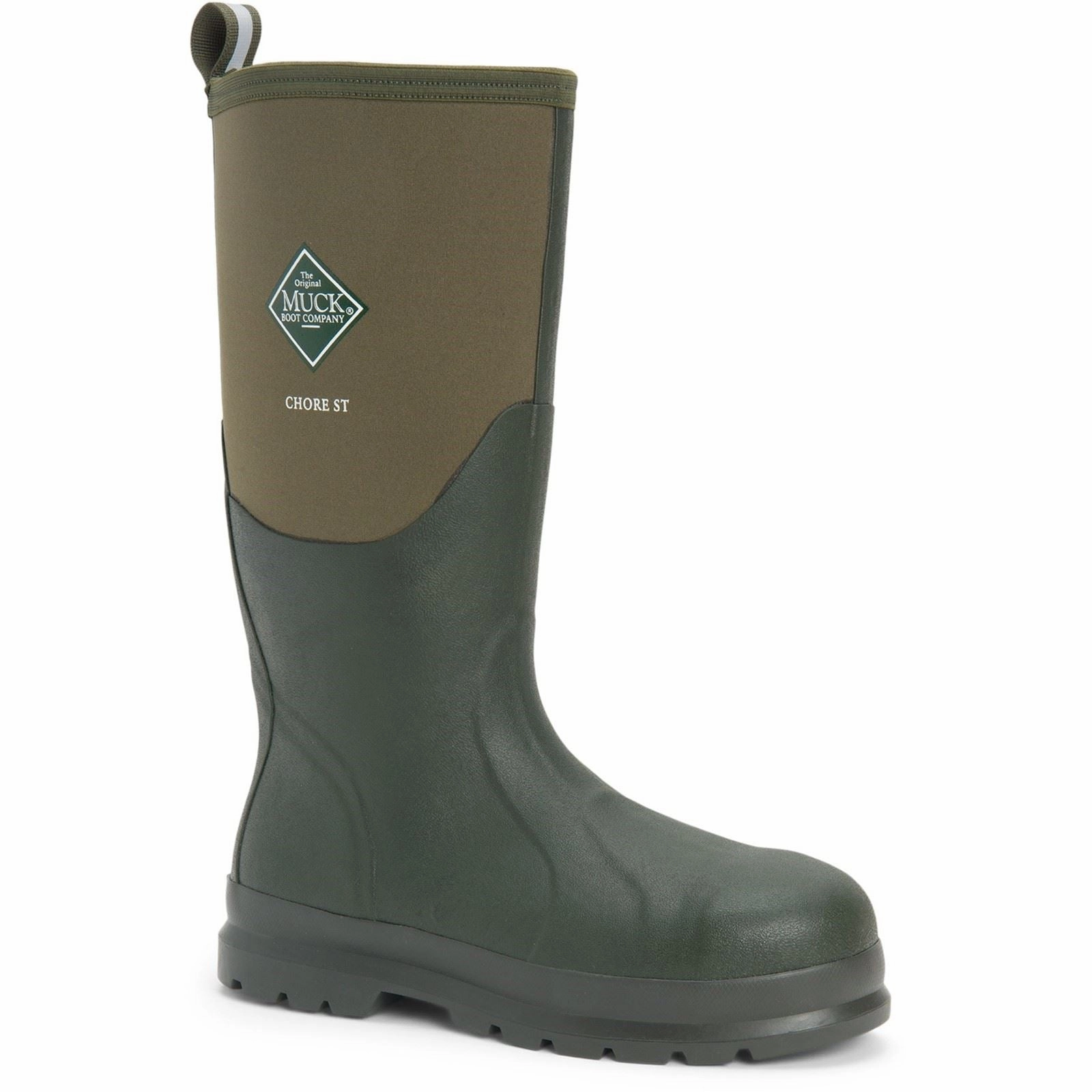 Active Wear Muck Boots Chore Classic Hi Steel Cap Synthetic Moss Wellington Boots