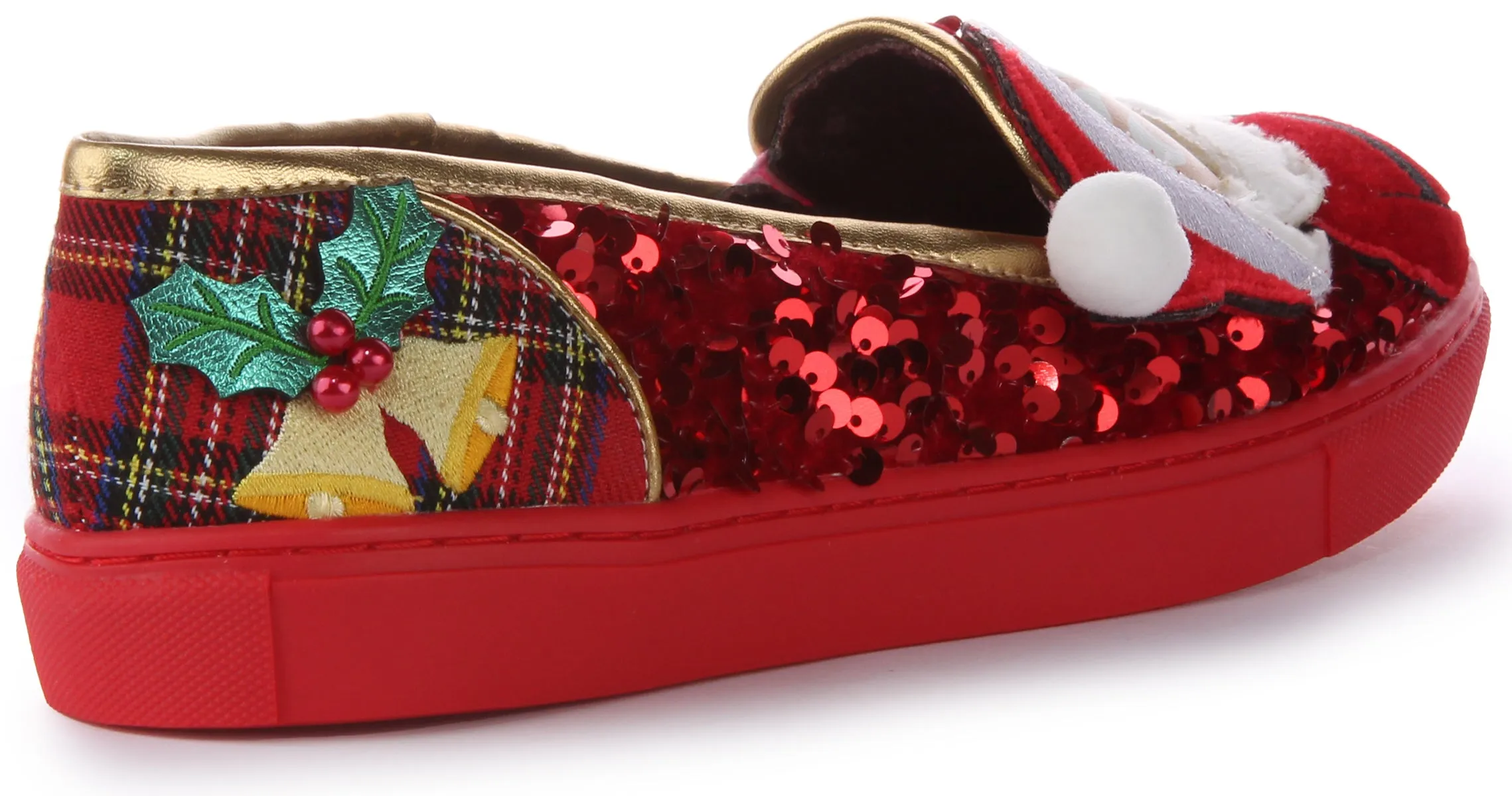 Streamlined Build Irregular Choice Sparkly Clause In Red For Women
