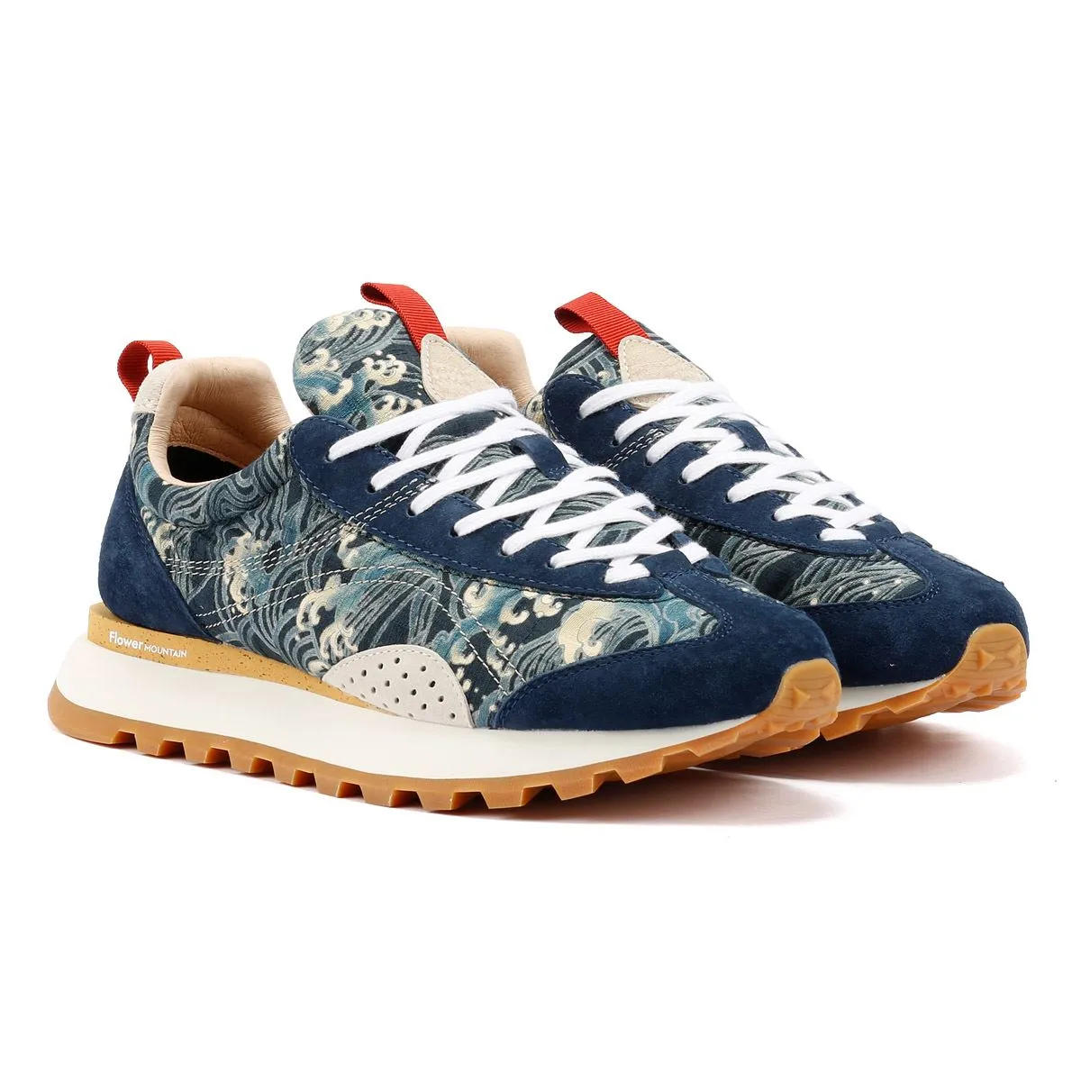Flower Mountain New Asuka Blue Trainers Secure lacing holds foot in place without constriction