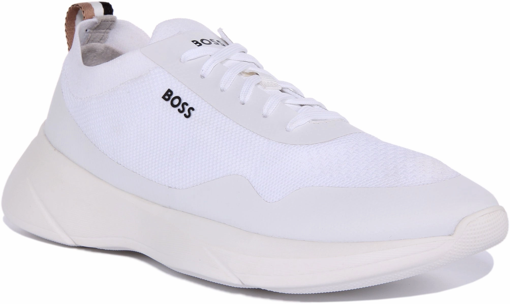 Cardio Friendly Boss Dean Runner Knit In White For Men