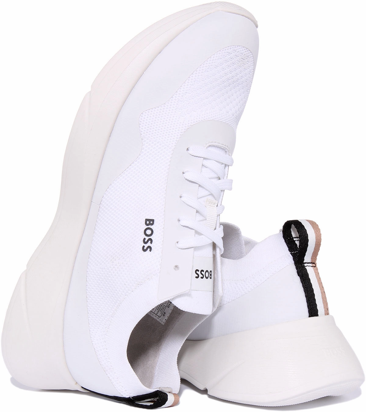 Streamlined Build Boss Dean Runner Knit In White For Men