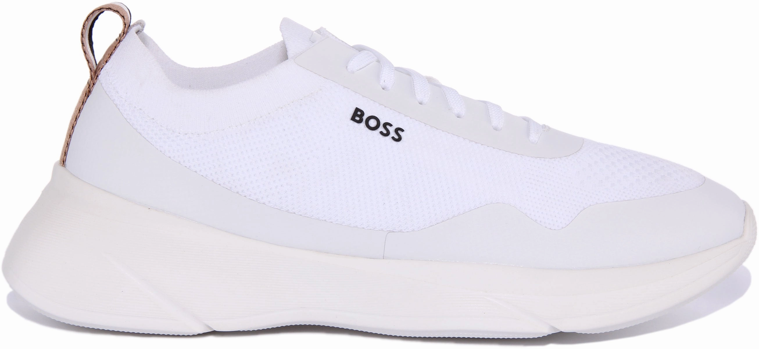 Streamlined Build Boss Dean Runner Knit In White For Men