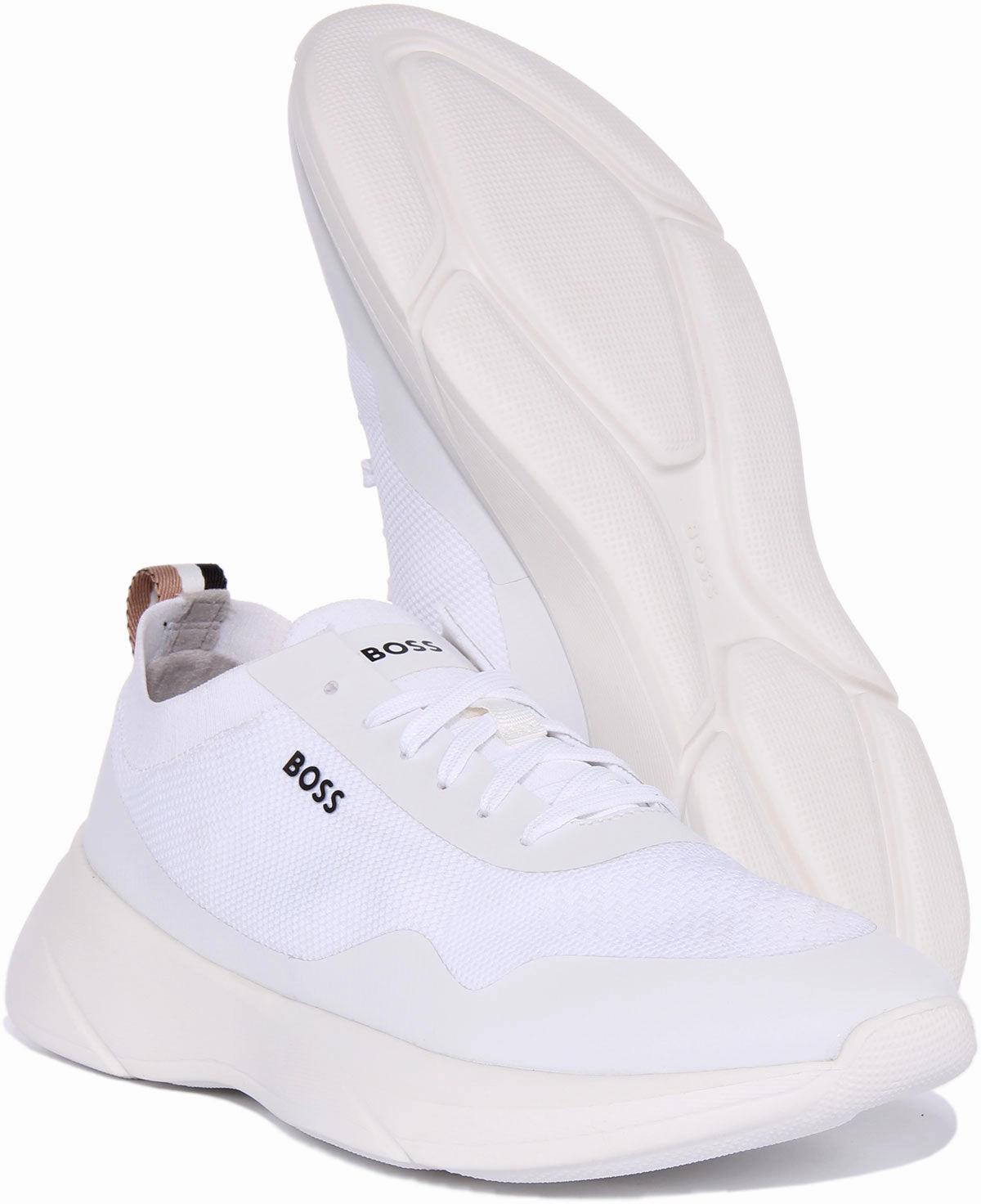 Streamlined Build Boss Dean Runner Knit In White For Men