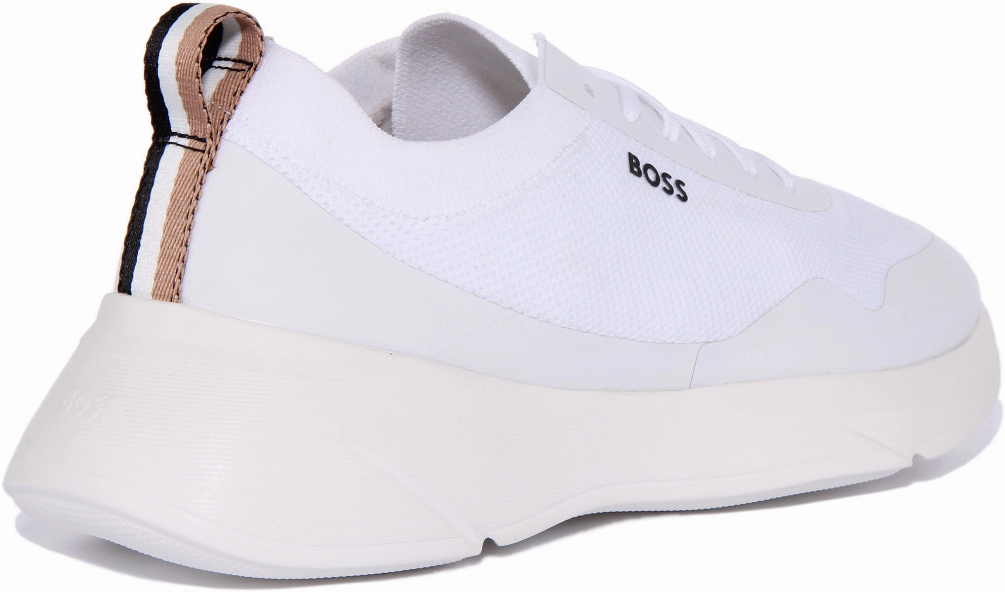 Streamlined Build Boss Dean Runner Knit In White For Men