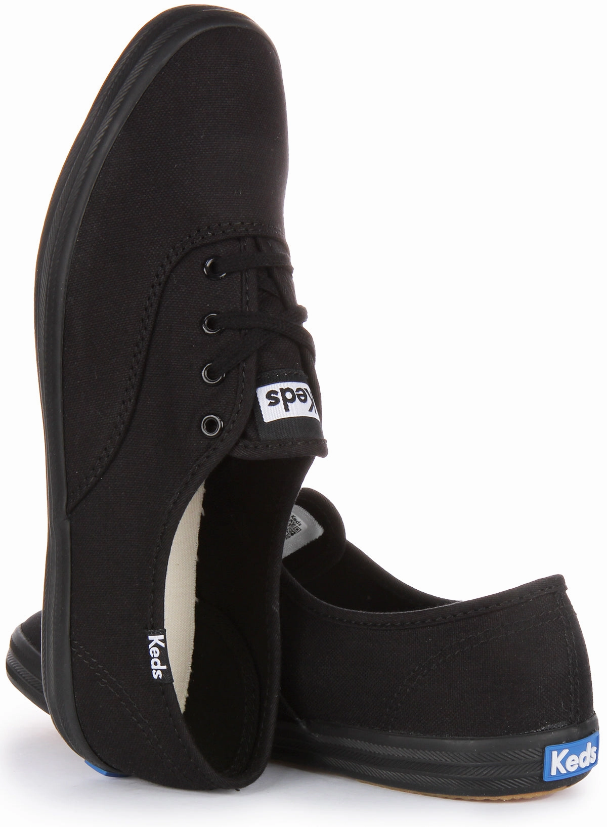 Streamlined Feel Keds Champion In All Black For Women