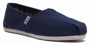 Toms Classic Slip On In Navy Comfy Foot Low Maintenance