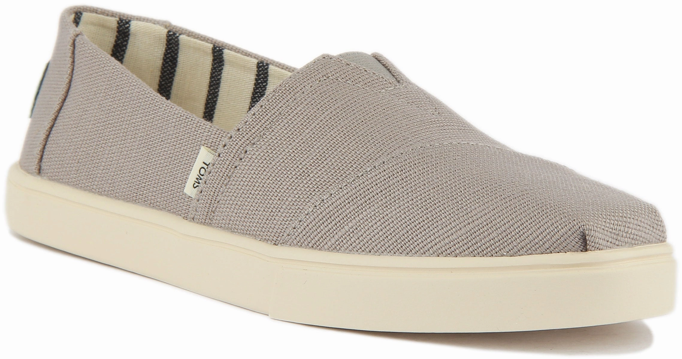 Cross Workout Heel lock Toms Alpargata Cupsole Slip on In Light Grey For Women