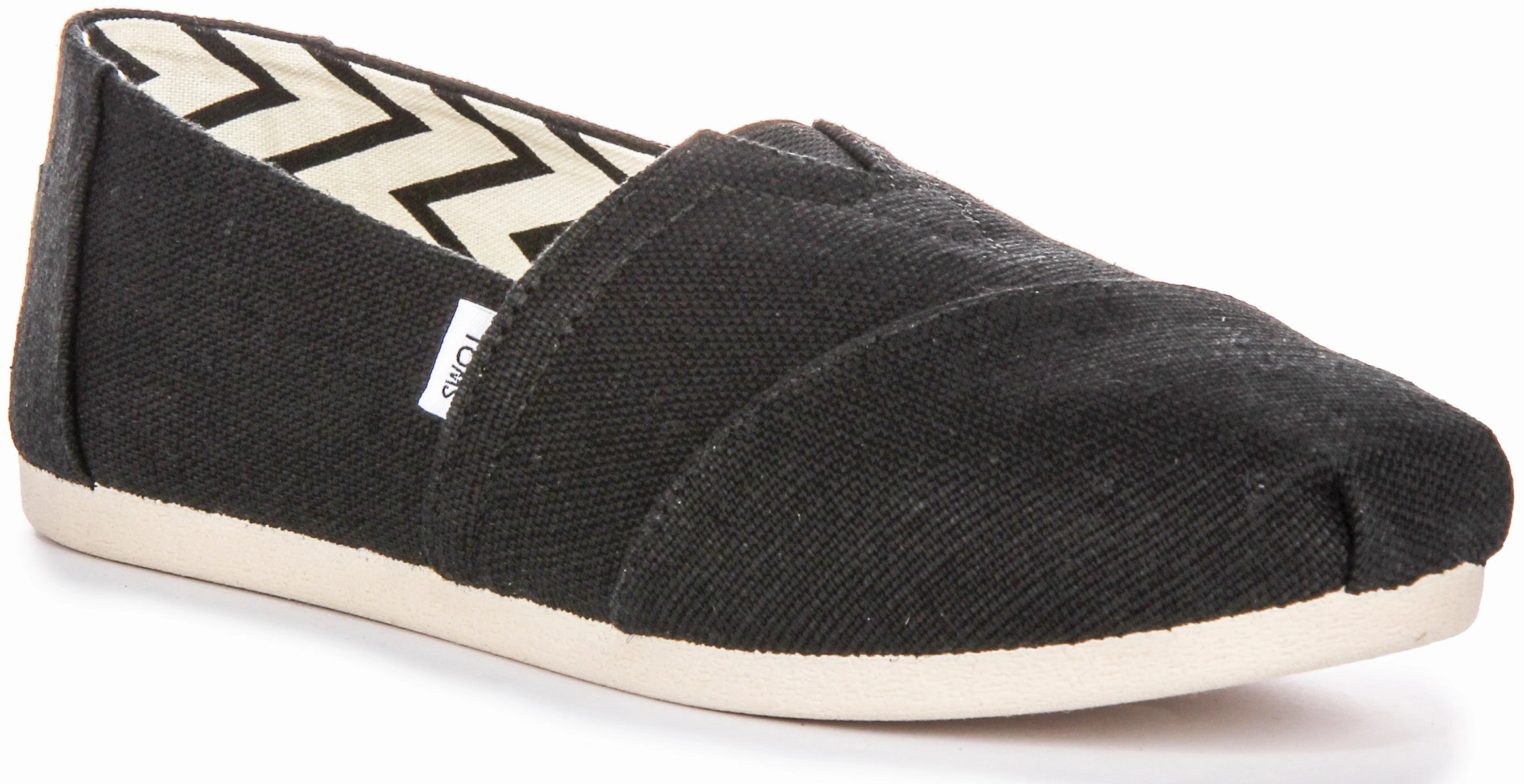 Active Footwear Instant Fit Toms Alpargata Heritage In Black White For Women