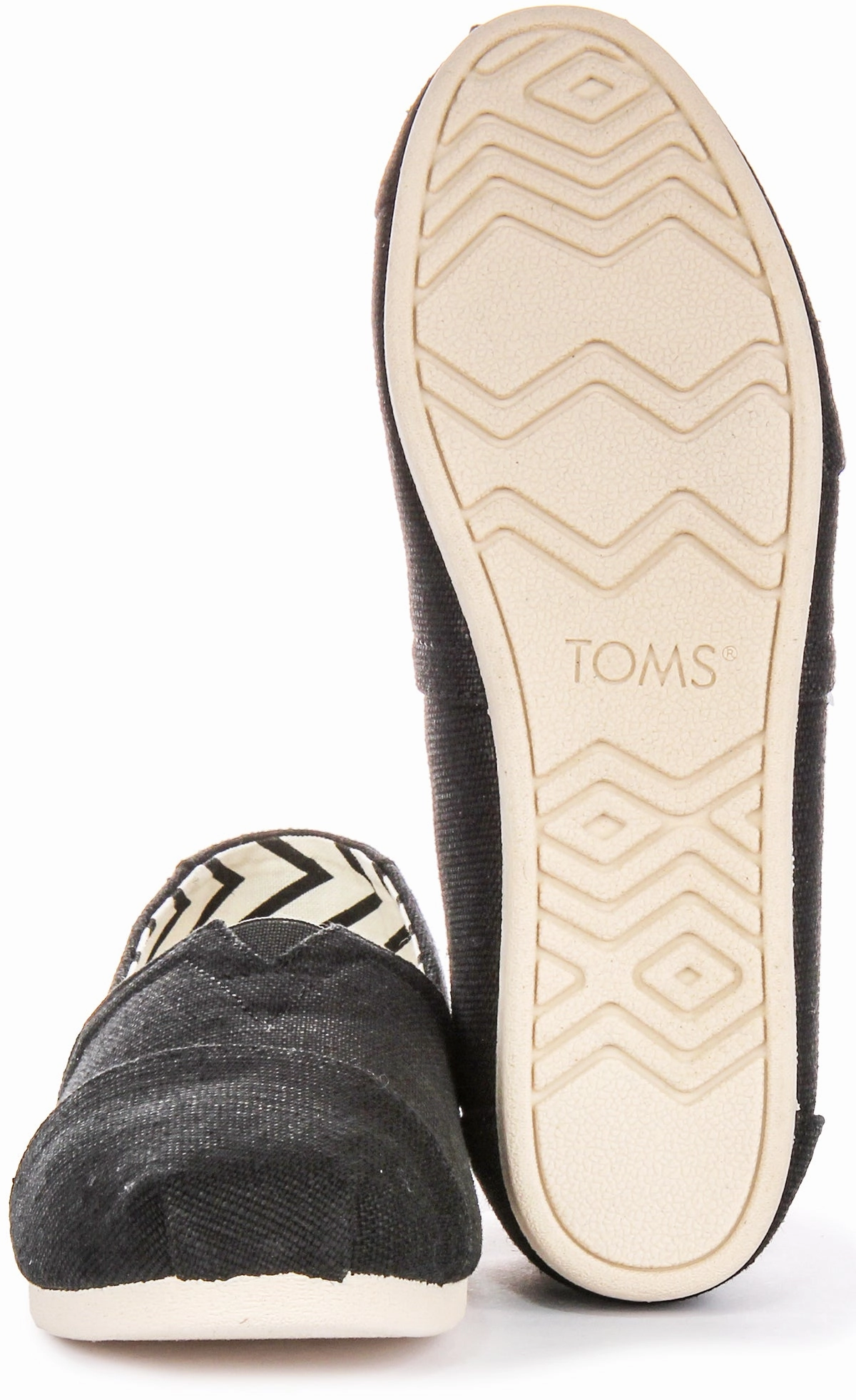 Street Go Max Toms Alpargata Heritage In Black White For Women