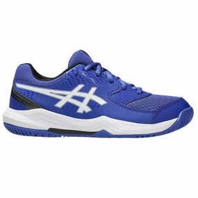 Multi-sport Asics Gel-Dedicate 8 Junior Tennis Shoes - Dark Cobalt/White