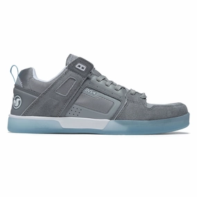 DVS Comanche LT Shoes - Wild Dove/Grey/Blue Suede Flexible Base Easy Step