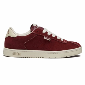 Etnies Scam Shoes - Burgundy/Tan Impact Ease Skater Grip