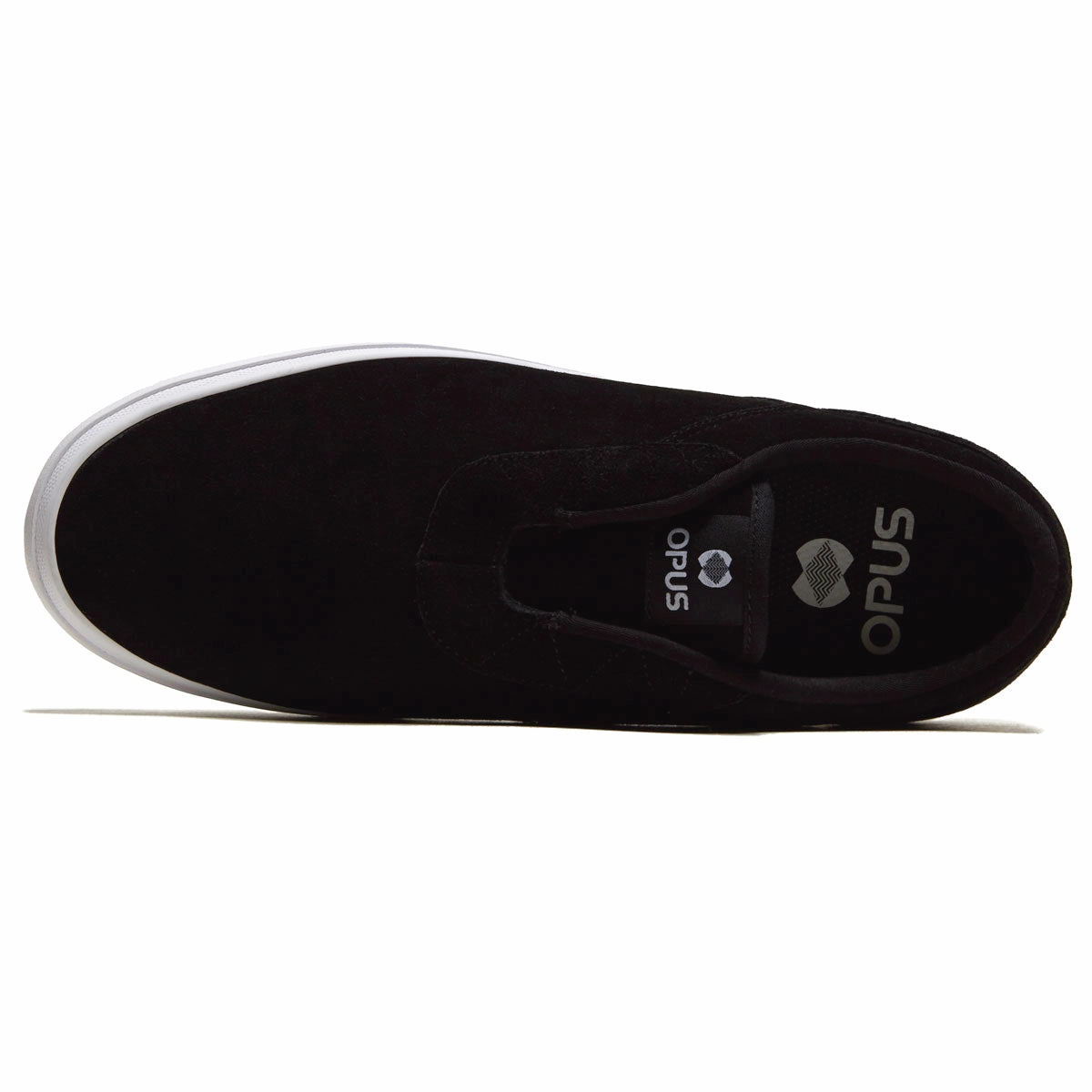 Street Soft Pro Opus Honey Slip Shoes - Black/White Suede